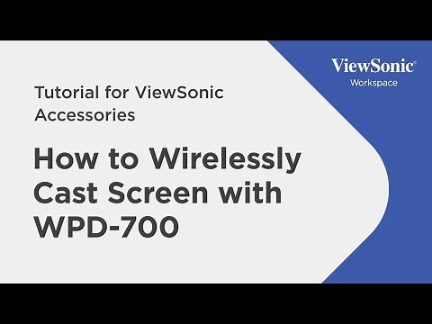 How to Wirelessly Cast Screen with WPD-700 | ViewShare Wireless Screen Casting Kit by ViewSonic