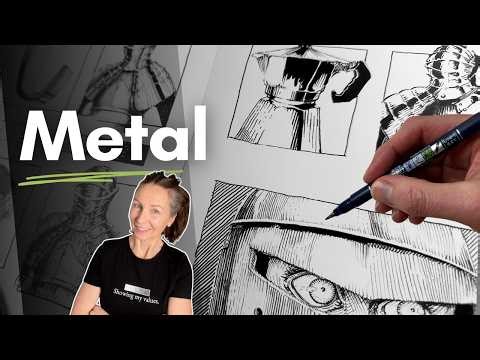 How to Draw Metal Objects and Armour with Pen and Ink