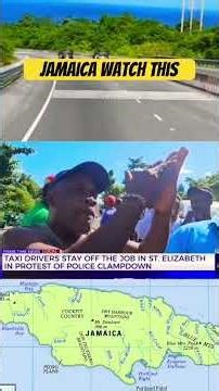 Jamaica Taxi Drivers Protest Police Crackdown in St. Elizabeth 🇯🇲 | Taxi Strike News #shorts