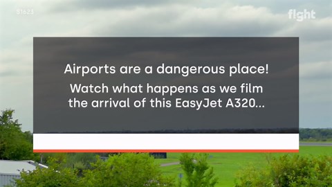 Cameraman distracted as plane lands, caught on camera