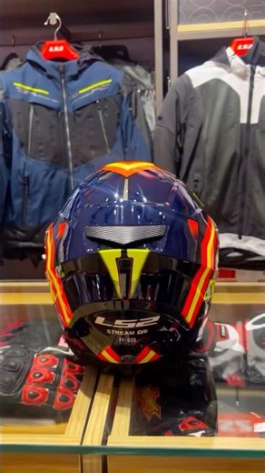 LS2 FF320 Stream Evo Reflex N Blue HiViz Orange #thebikersshed #ls2 #ls2helmets #helmet #ridinggears