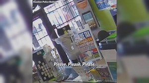 Robber tries to shoot his way out of store after staff lock him inside