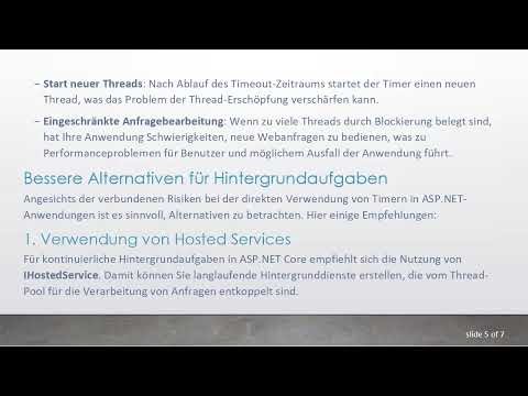 Sollten Sie ASP.NET-Timer für Hintergrundaufgaben verwenden?