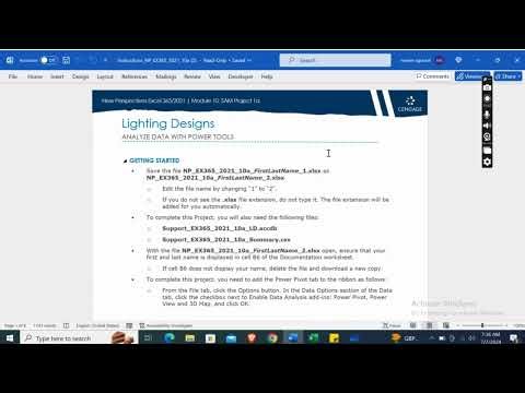 New Perspectives Excel 2019 | Module 10: SAM Project 1a Lighting Designs #new_perspectives_excel