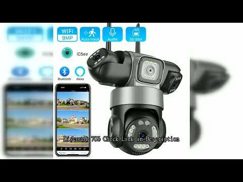 ICsee Wireless PTZ IP Camera 8K 15MP 3-Lens 3-Screen 9MP 4K 2-Way Audio WiFi Outdoor CCTV Security S