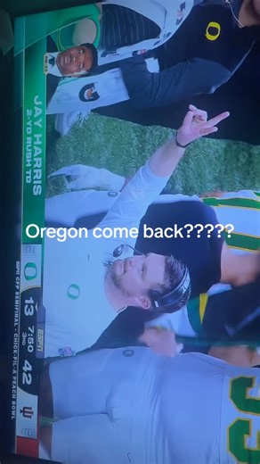 Current Game Status (as of late in the 3rd quarter / early updates) Indiana is dominating this one — they’re up big, with the score around Indiana 42, Oregon 15 (with some back-and-forth but Hoosiers in full control). Highlights so far include: • Indiana striking early with a pick-six on the game’s first play. • Multiple TD passes from Mendoza (he’s been surgical, throwing for big yards and multiple scores). • Oregon answering with a couple of drives (including a TD run and 2-point conversion), 