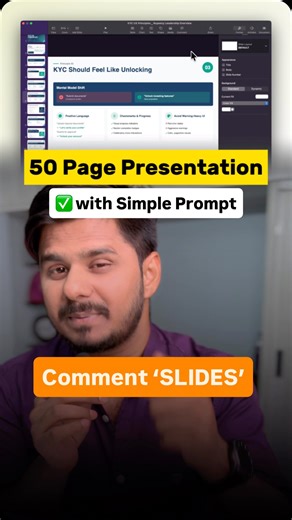 Mukesh Kumar Ranjan | 20-slide presentation in just 10 minutes? Yes, with AI it’s possible 🤯 I was skeptical too, but this workflow changed everything: . Step 1:... | Instagram