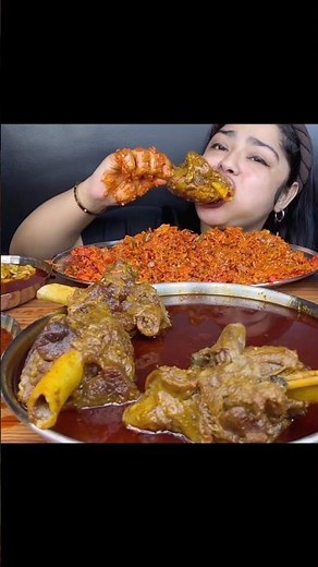 ASMR: maddy eating spice mutton😋 #asmr #youtubeshorts #trendingshorts #shorts