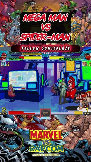 MEGA MAN beats SPIDER-MAN in MvC 🤖🕷️