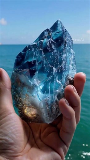 A stunning chunk of blue zircon gemstone