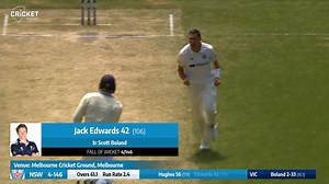 21K views · 569 reactions | Boland strikes first on Day 4 with an absolute seed. #SheffieldShield | Victorian Cricket Team | Facebook