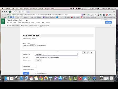 Fill In The Blank Google Form Tutorial