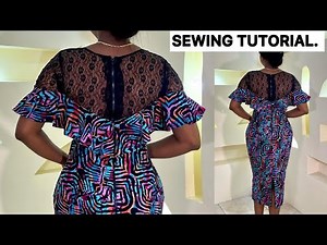 How to Sew a Stylish Bustier Dress with a Flounce around the back neckline.