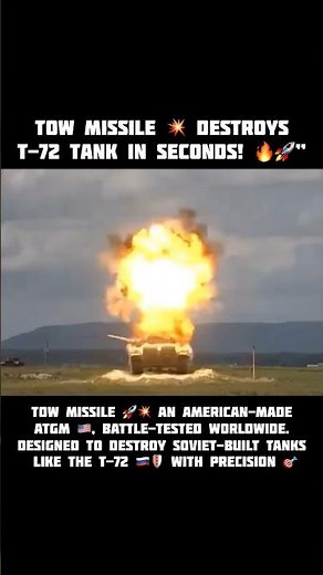 TOW Missile Strike vs T-72 Tank!😱 #memes #military #aviation #navy #usaf #tank