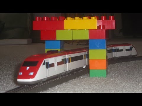 Me & My Family Playing Marklin My World Train Set.