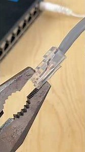 How to connect an internet plug using a regular pair of pliers at home. #short