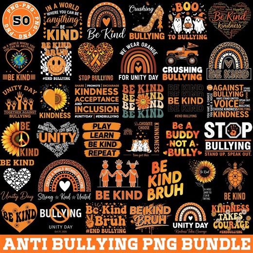 Unity Day PNG Bundle, Bullying Prevention Png, Anti Bullying Love Hand Sign Language Png, Choose Kindness End Bullying, Digital Download - Etsy