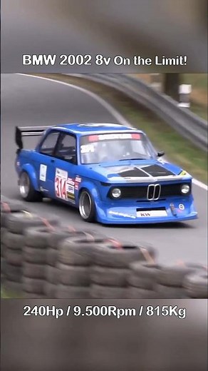 9.500Rpm BMW 2002 8v 3 Wheel Action 🔥