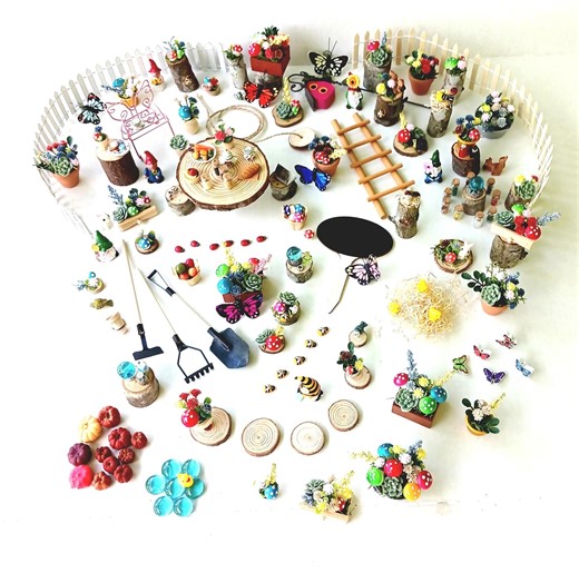 Miniature Fairy Garden Kit: Whimsical Nature Gift Box (15/20/25/30 Piece) - Etsy