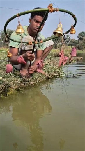 Unbelievable chicken liver trap fishing method #fish #trap #fishing #viral