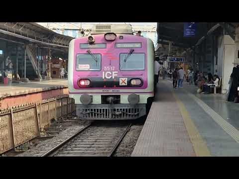 EMU train electric multiple unit train Mumbai local train Kurla station Mumbai