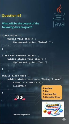 Java Interview Questions #2 for TCS, Infosys, Wipro 💼#viral #java #interview #shorts