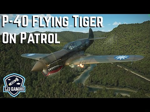 Historical WWII Flight: P-40 Warhawk Flying Tiger Patrol