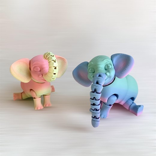 Cute Articulated Elephant | Flexi Toy | 3D Print | STL - Etsy