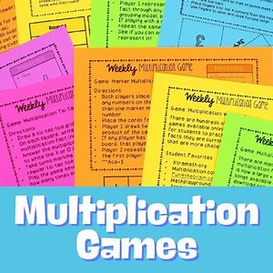 Weekly Multiplication Games | Print and Digital