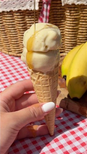 NO-CHURN BANANA ICE CREAM 🍌 RECIPE