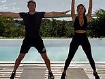 Nicole Scherzinger and boyfriend Thom Evans share workout routine in the sun