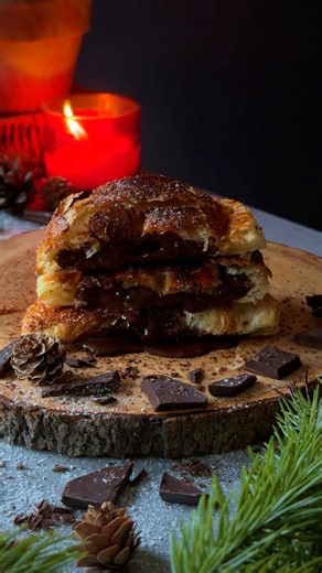 Easy Christmas Chocolate Pie 🎄🍫 Cozy Pie Series #recipe #chocolatepie #baking #holidaydesserts