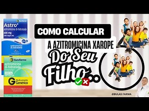 AZITROMICINA SOLUÇÃO (xarope) Como calcular ? Para que serve? Como usar?