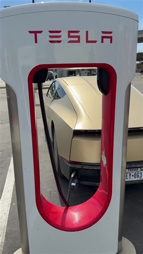 First Look at the Tesla Cybercab Charging in Austin