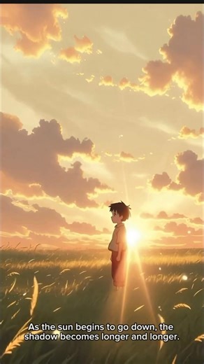 Why Your Shadow Becomes Giant at Sunset 😳🌇 #sunset#shadow#sciencefacts#light#viral#shorts#facts