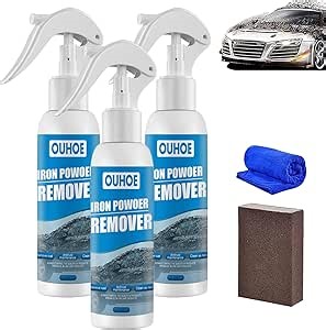 Car Rust Removal Spray, Iron Power Remover, Multi-Functional Quick-Acting Rust Removal Spray, Car Iron Remover Spray for Car (3pcs-30ml)