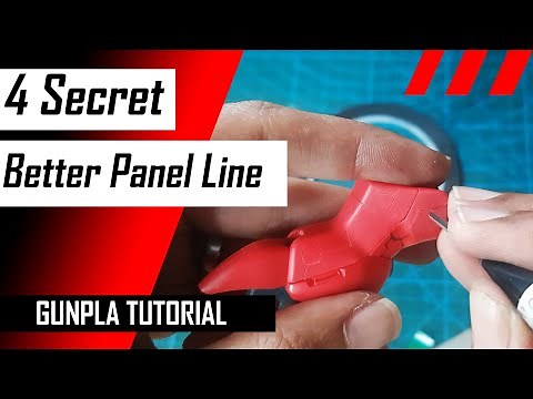 HOW TO DESIGN AND SCRIBING PANEL LINE ON GUNDAM MODEL - GUNPLA TUTORIAL