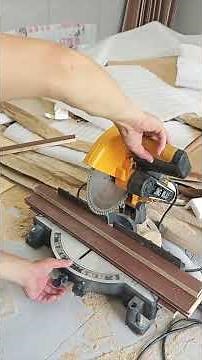 Two wooden strips cut door frame molding accurately. #Woodworking Tips #DIY Tools