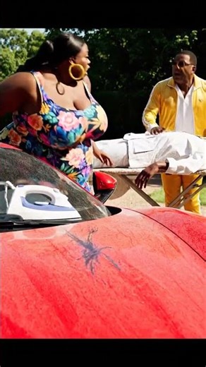 Water Splash Chaos Big Woman Splashes Water On Uncle's Car Must Watch Short #shorts #ai