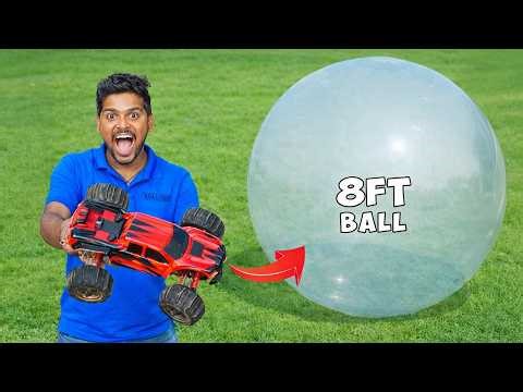 50Km/h RC Car Inside A...Zorbing Ball 🔥🔥 Telugu Experiments