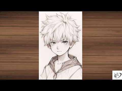 How to Draw an Anime Boy with Spiky Hair | Easy Pencil Sketch Tutorial #youtubedrawing #animeboy