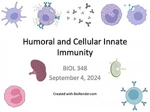 Immunology Fall 2024: Lecture 4 Humoral and Cellular Innate Immunity