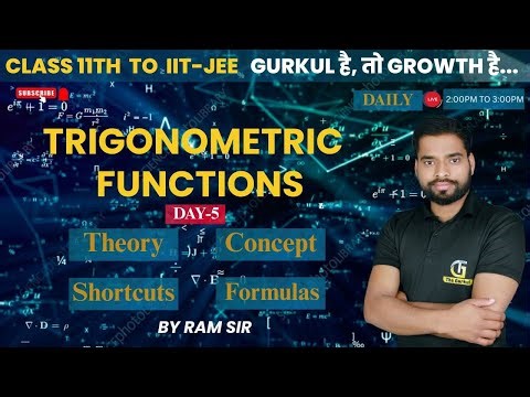 Trigonometric Ratios | Class 11 Maths | Ram Sir | Basics to Advanced | Daily Live 2–2:40 PM
