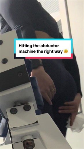 No because why did I not use this technique earlier lol | abductor machine