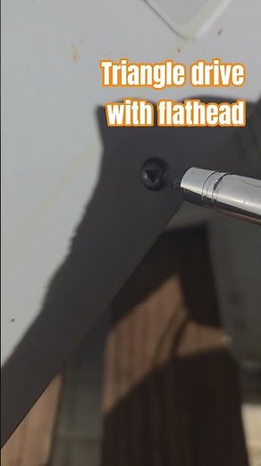 How to remove a triangle drive screw with a flat head screwdriver