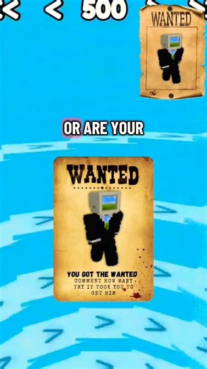 Can you catch the wanted Minecraft skin? Test your reaction speed in this Minecraft challenge#roblox