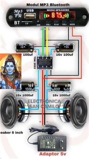 ful amplifier plate wireing #shortsfeed #experiment #amplifier