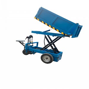 [Hot Item] Electric Construction Heavy Duty Power Motorized Tipping Motorized Wheelbarrow, Scissor Work Platform