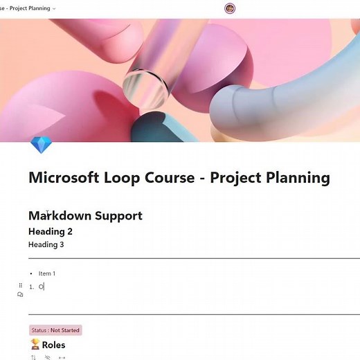 Microsoft Loop supports Markdown