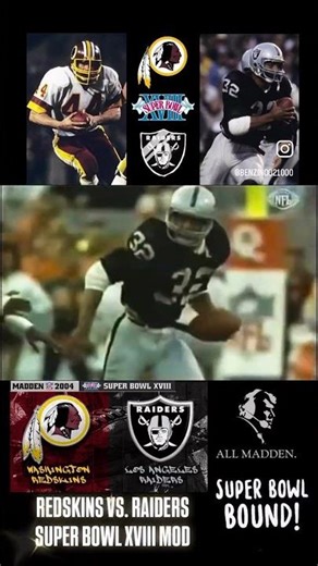 Madden NFL 2004 Mod - 1983 Washington Redskins vs. 1983 Los Angeles Raiders | Super Bowl XVIII